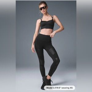 Alo High-Waist Moto Legging Black Size XS